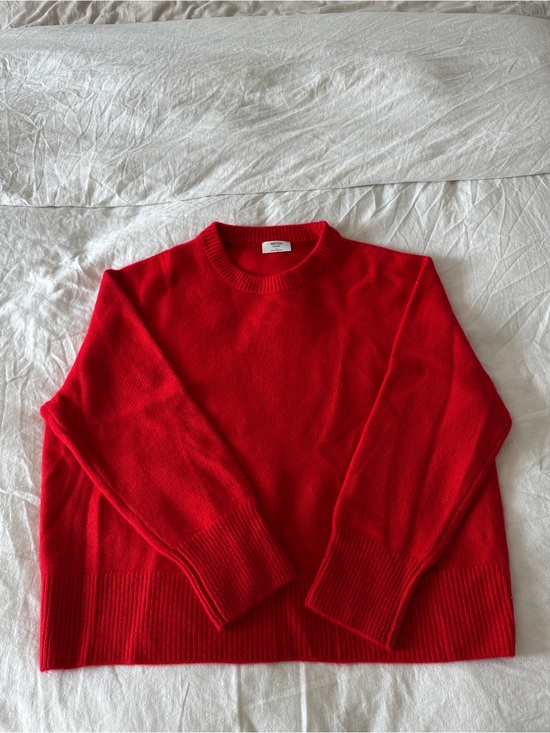Aritzia Sweaters - Aritzia Red Cashmere Crewneck Sweater